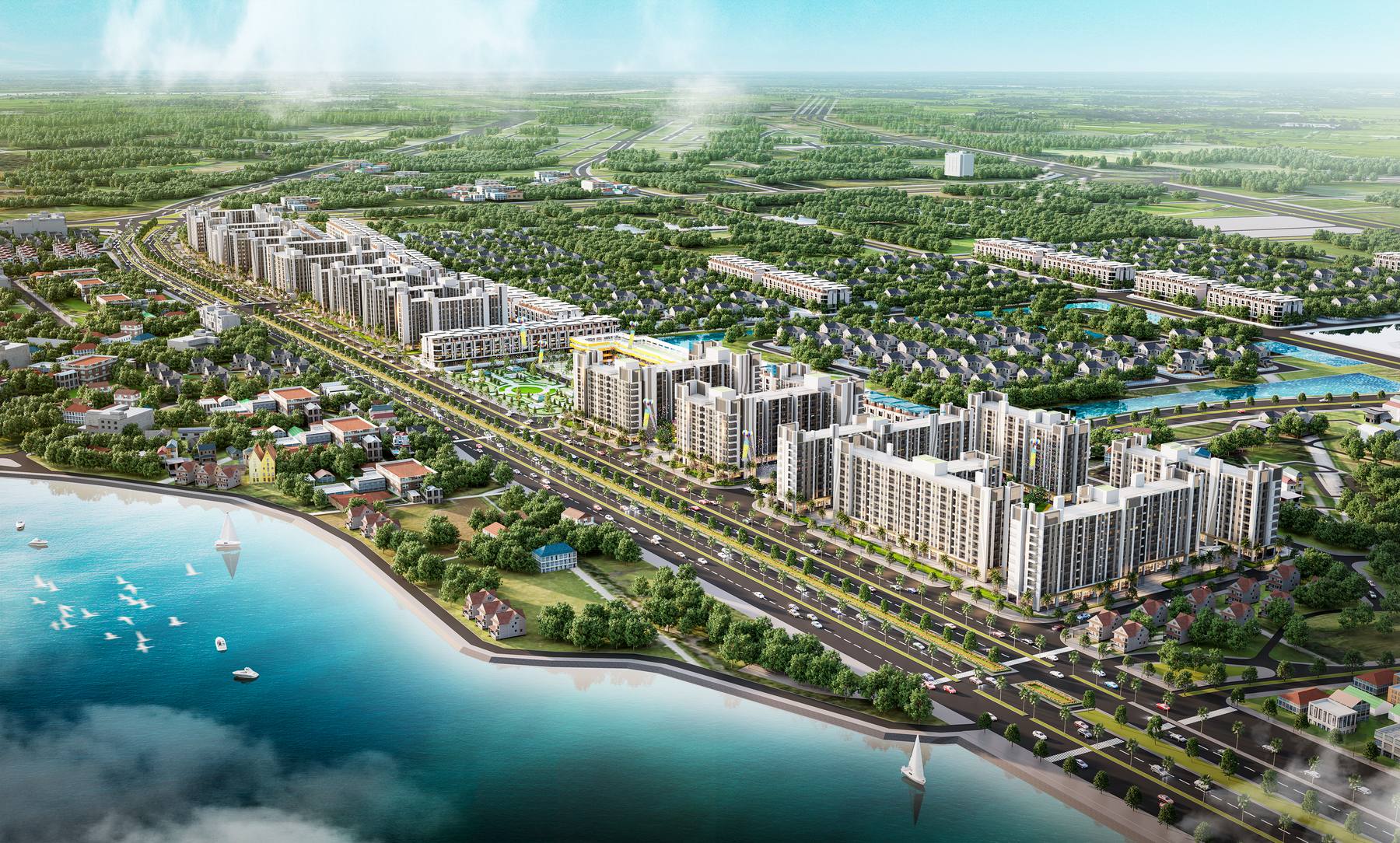 Phối cảnh tổng thể khu đô thị Vinhomes Happy Home ven Sông Mã, Thanh Hóa